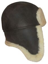FELLMÜTZE FLIEGERMÜTZE RUSSENMÜTZE SCHAPKA LEDER HUT BOMBERHUT ( NEU ) 