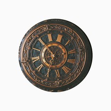 Blechschild Metall Schild UHR  20x20cm