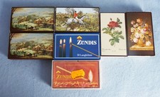 7 große Streichholzschachteln / Langhölzer "Zündis", versch. Motive, je 50 Stück