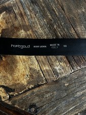 HÜFTGOLD Gürtel BRAUN dunkelbraun Belt 90cm 34“/36“ Leder ohne Schnalle