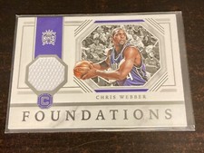 2018-19 Panini Cornerstones Foundations Game Jersey Chris Webber *rare*
