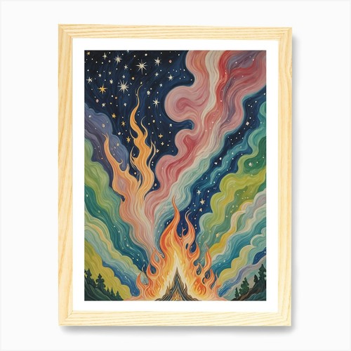 Fire the sky no2 kunstdruck - fire,