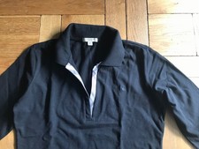 Burberry Damen Polo Shirt mit Glitzer schwarz Gr. M Gr. 38 Top