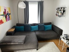 3C Candy High End Sofa mit Longchair und Kissen, Picasso Black