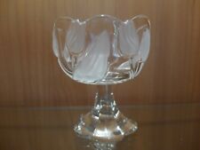 WALTHER GLAS Schale auf Fuß satiniertes Blumendekor WIE NEU Sahneschale Konfekt