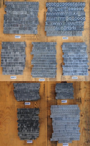 Bleischrift set zur - 1,