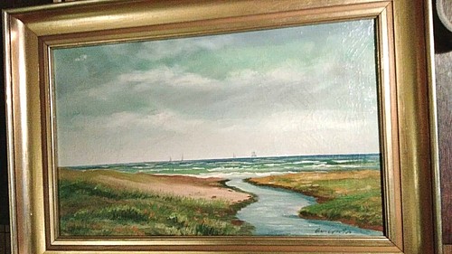Seestück flußlauf meer - flußlauf,