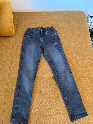 Kik jeans schwarz rot muster - kik,