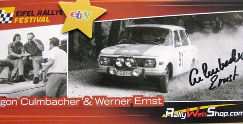 Rallye autogrammkarte rally - rallye,