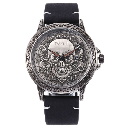 Armbanduhr totenkopf schwarz - totenkopf,