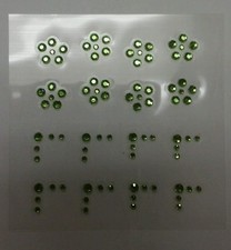 Aufkleber grüne Edelsteine