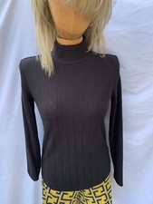 SUNVALLEY Stretch Spandex Stehkragen Pullover mit Strukturmuster schwarz Gr. M