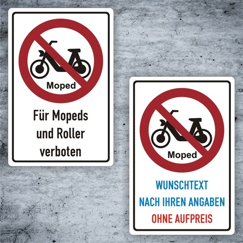 Verbotsschild moped verboten - moped,