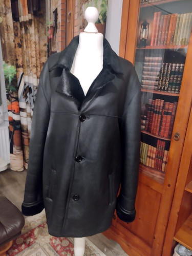 Herren lammfell ledermantel - herren,