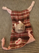 KÄTHE KRUSE  Schmusetuch Kuscheltuch Maus lila rosa weiß karriert Herz