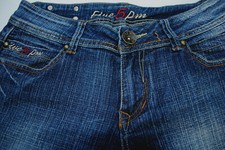 Jeanshose Gr.40..L..von Five 5 Pm..Blau..Strech..6 Taschen..Bunte Nähte..Nieten