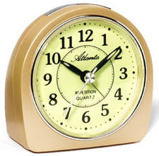 Wecker mit Leuchtzifferblatt Geräuscharm Ohne Ticken Quarz Gold - 1586-9