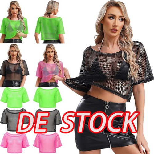 Damen netzoberteil partytop - de,