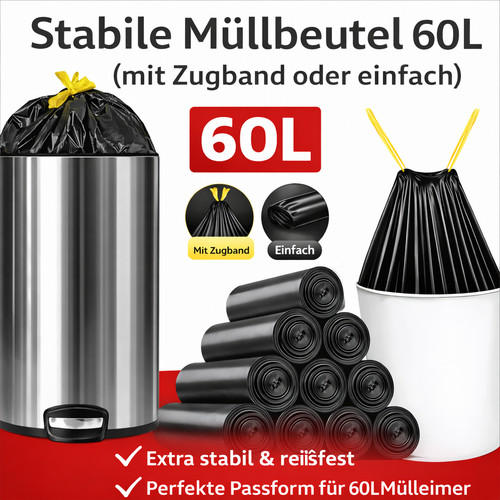 60l müllsäcke müllbeutel - 60l,