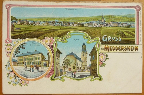 Gruß aus meddersheim 1900 - gruß, bad