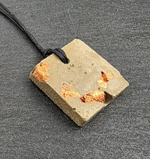 Halskette Beton Handmade Folie Glitzer Glitter Rosegold Vintage