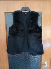 Esmara Weste Kunstlederweste Kunstfellweste Schwarz Gr.S 36/38