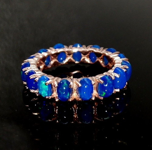 Blauer feueropal oval cabochon - blauer,