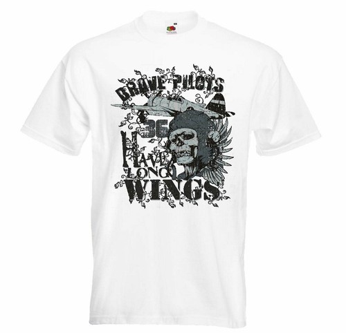 Shirt heavy long wings skull - long,