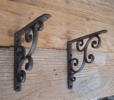 Regalwinkel 2 Stück Regalträger Wandkonsolen Wandregal Gusseisen inkl Versand