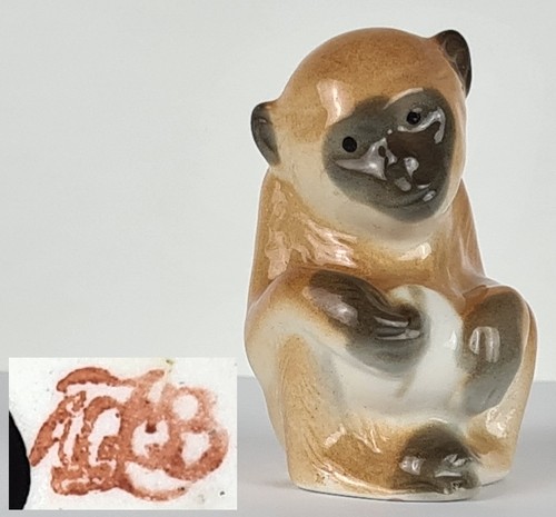 Porzellan figur affe - figur, russland