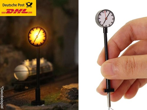 Bahnhofsuhr uhr mit led - h0,