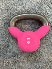 K-02445 Yes4All 2kg  Kettlebell,für Krafttraining, schwarz/pink B-WARE