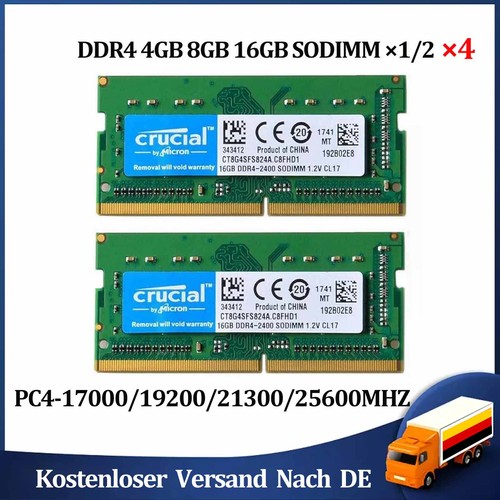 Crucial 8gb 16gb ddr4 ram - 8gb,