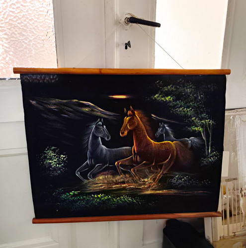 Vintage samtbild wandbehang - vintage,