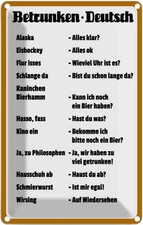 Blechschild 30x20 cm Alkohol