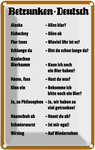 Blechschild 30x20 alkohol - cm,