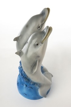 Delphinpaar figur dekoration - delphinpaar,