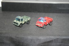 2x Alter Majorette LKW Mercedes Benz Unimog U425 Spielzeugautos Modellautos 1/82