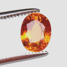 Lose Edelstein Orange Saphir