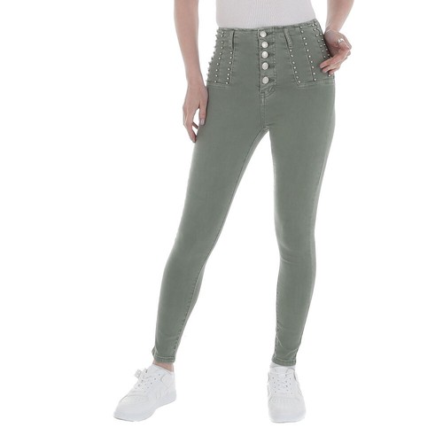 Damen stretch strass - stretch, knöpfe