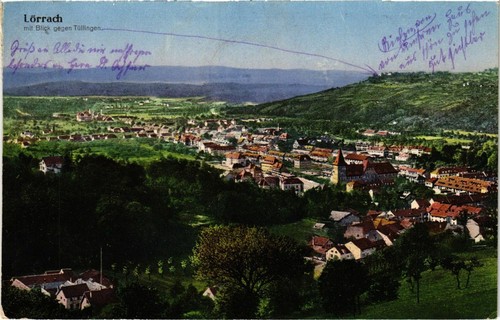 Cpa lorrach totalansicht - ak,