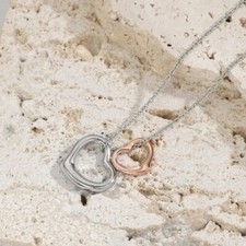 Halskette Herz Strass Glitzer