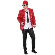 Pailletten Jacke rot