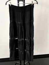 Kathleen Madden Rock Maxi Schwarz Einheitsgr.raffnierte durchsichtige Stellen 