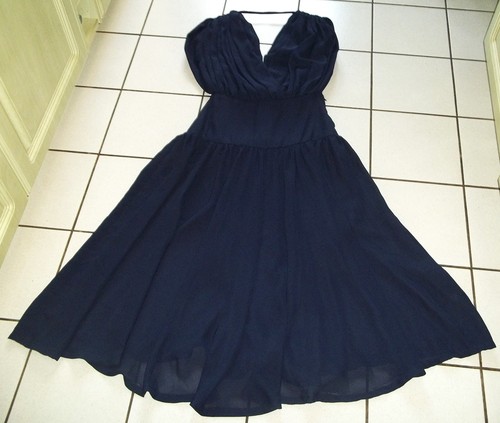 Chiffonkleid 36 38 blau - chiffonkleid, gr.