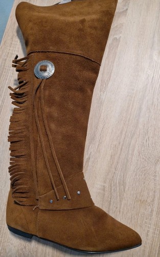 Indianer boots stiefel fringe - boots,