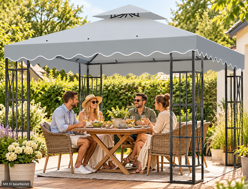 Pavillon ersatzdach 3x3m - ersatzdach, grau