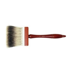 Dachshaarpinsel, Friseurbürste, Haarbürste, sehr fein, Mahagoniholzstiel