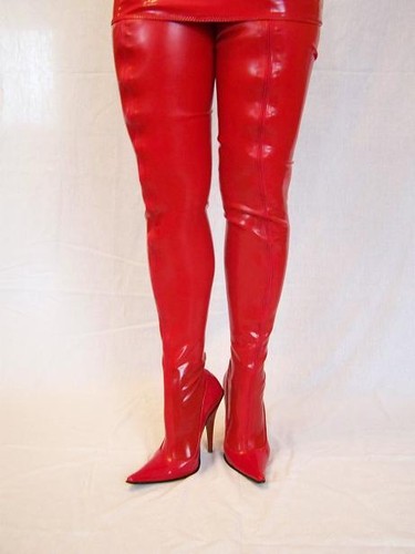 Overknee lateks stiefel - ,