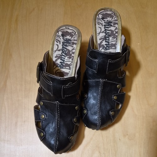Mustang holz clogs high heels - holz,